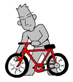 男性が自転車を盗もうとしているイラスト