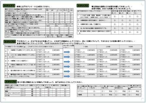 アンケートのなかみの見本