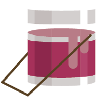 塗料缶のイラスト