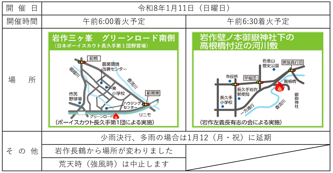 令和8年の左義長について
