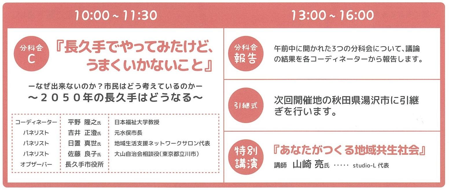 開放されるプログラムの日程案内のチラシ