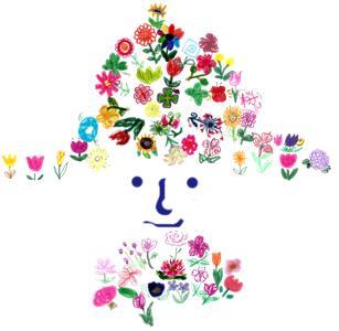 自治の花のイラスト