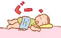 幼児が眠っているイラスト