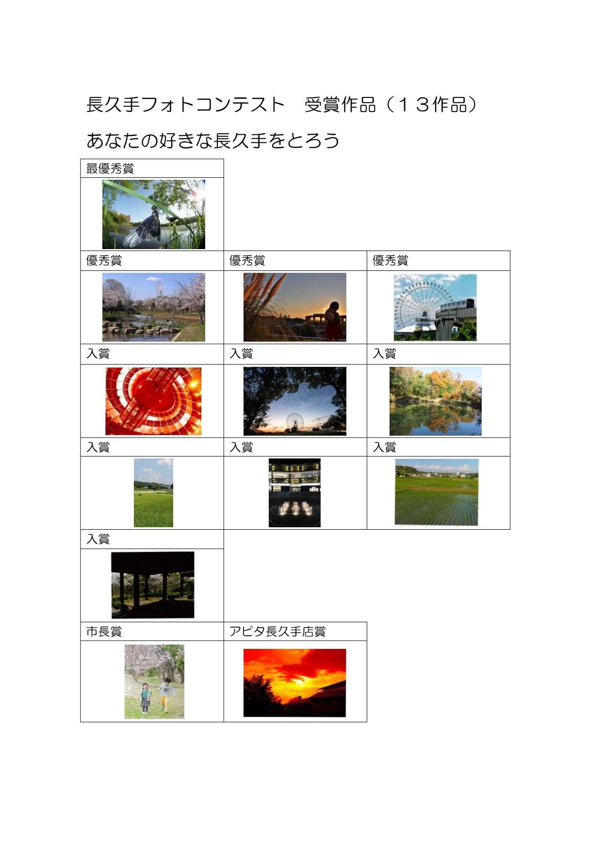 長久手フォトコンテスト受賞作品(13作品)あなたの好きな長久手をとろう