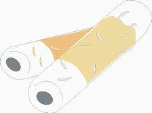 ちくわが二つ並んだイラスト