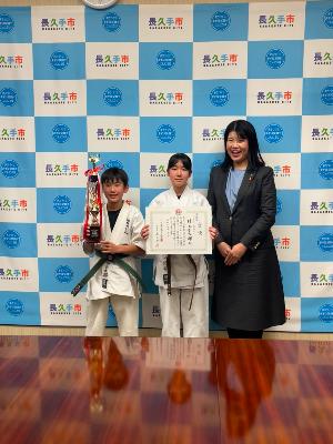 2024全日本空道ジュニア選手権大会に出場した村上くんが表敬訪問してくださりました。