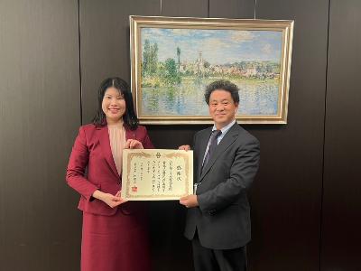 企業版ふるさと納税にて寄附をいただいたお礼訪問に伺いました