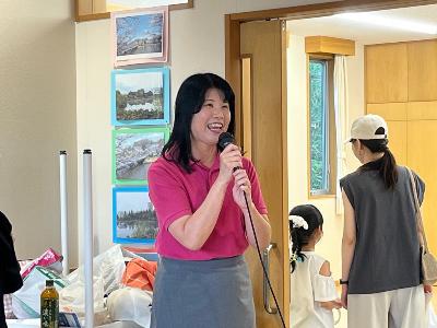 南小学校区の夏祭りに参加しました。