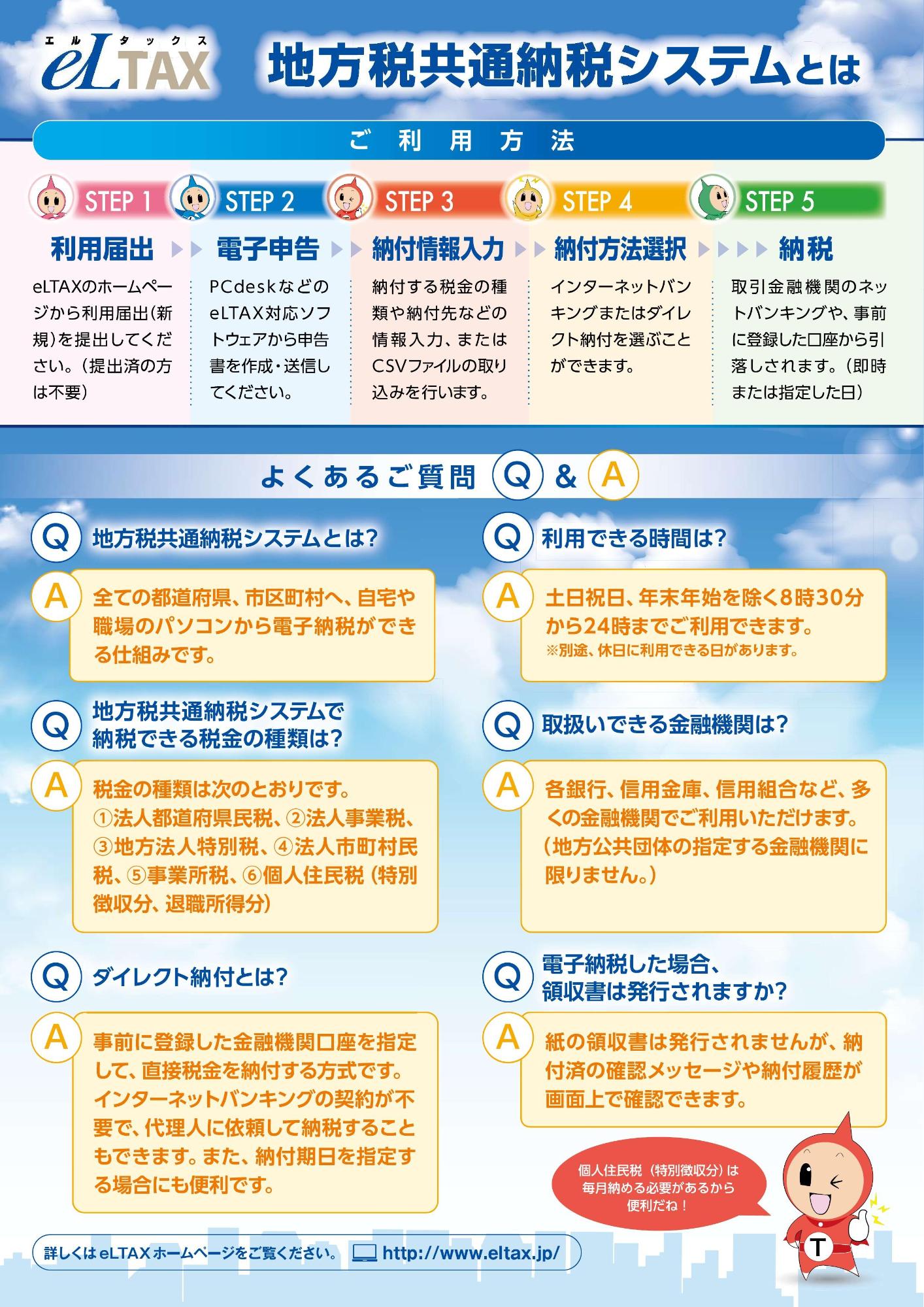 「地方税共通納税システム」のチラシ裏面