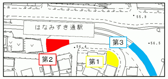 はなみずき通駅の地図