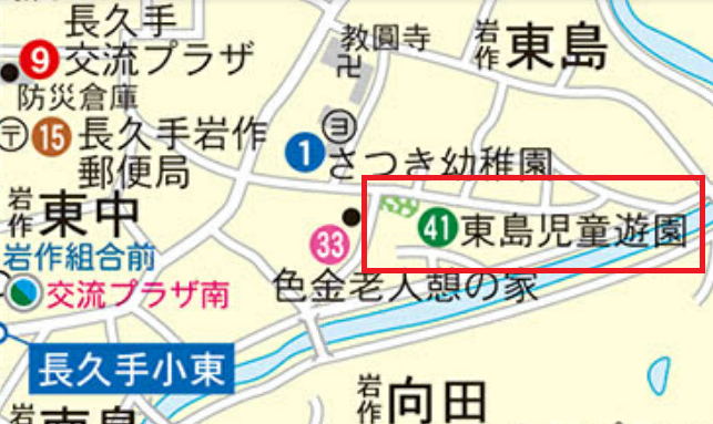 東島児童遊園位置図