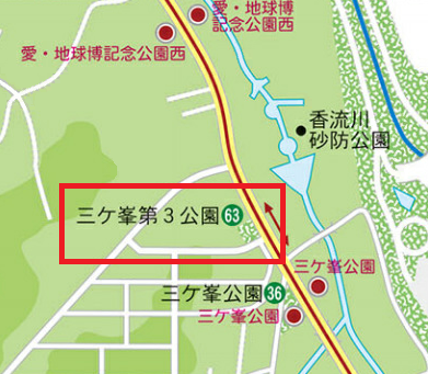 三ケ峯第3公園位置図