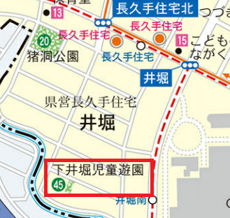 下井堀児童遊園位置図