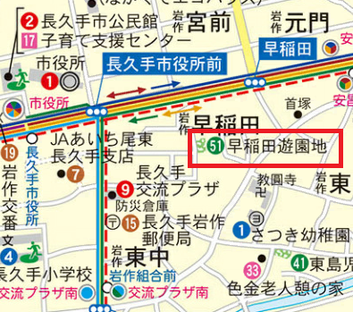 早稲田遊園地位置図