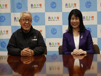 勝田照夫さんが表敬訪問に来てくださりました