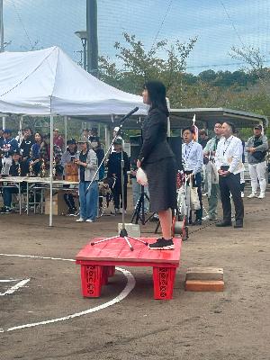 モリコロパークカップ交流少年軟式野球大会に出席しました。